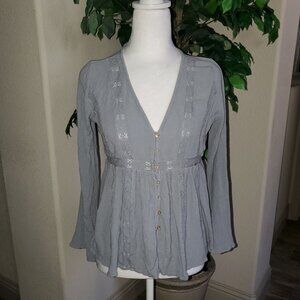 American Eagle Blue Peplum